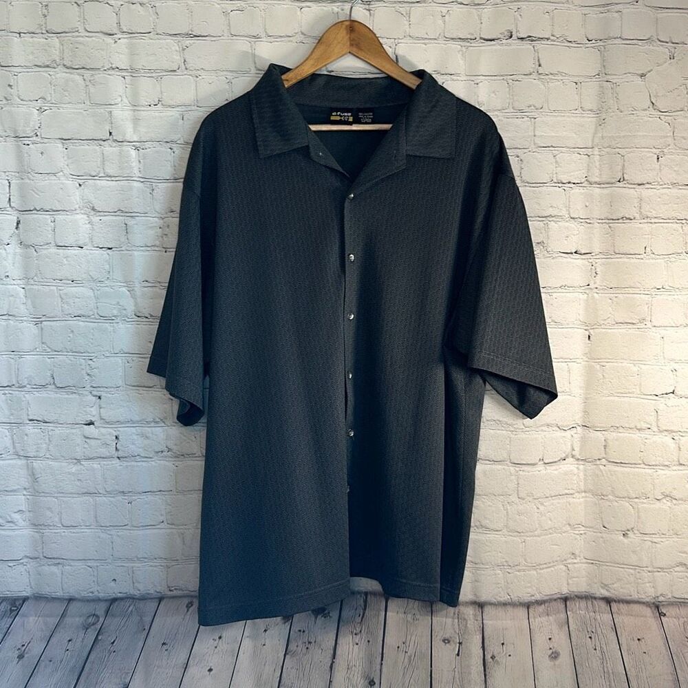 D:Fuse Mens Gray Black Short Sleeve Sheer Skater Short size‎ xl Polyester